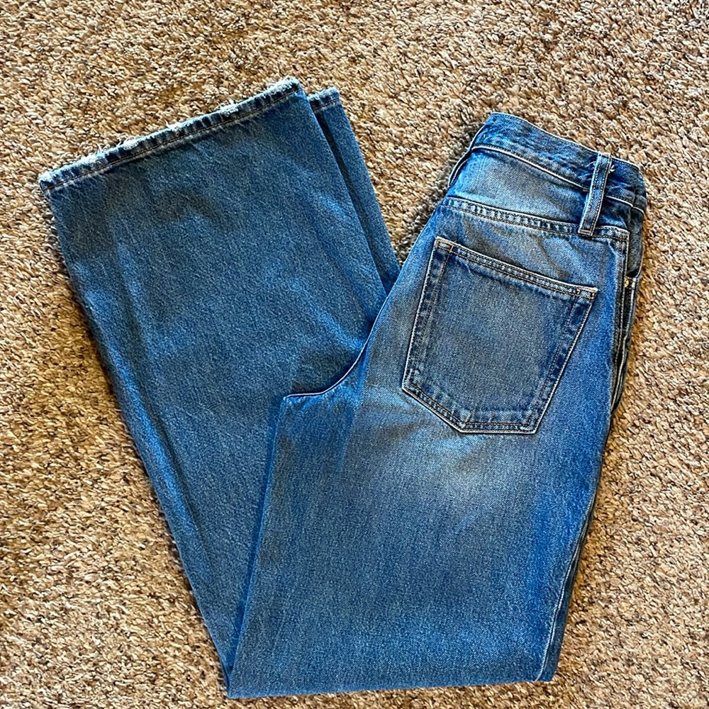 Frame wide leg jeans